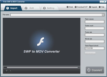 Free SWF to MOV Converter screenshot