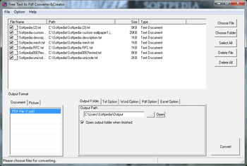 Free Text to Pdf Converter&Creator screenshot