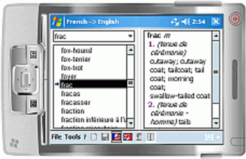 Free Travel Dictionary Spanish WM5/6 screenshot