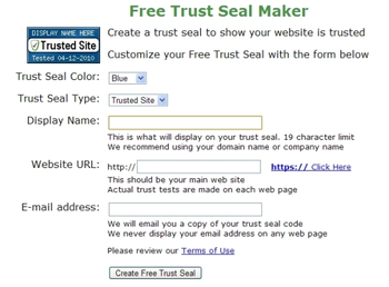 Free Trust Seal Maker screenshot