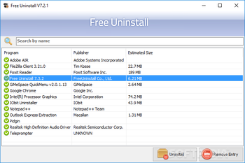 Free Uninstall screenshot
