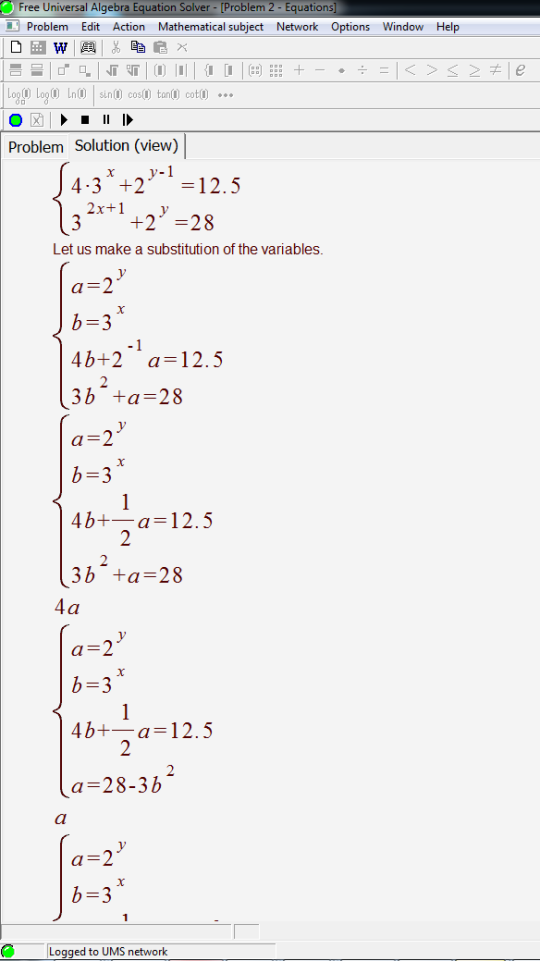 solve equation systems in excel