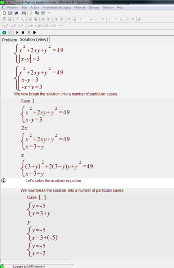 Free Universal Algebra Equation Solver screenshot 2