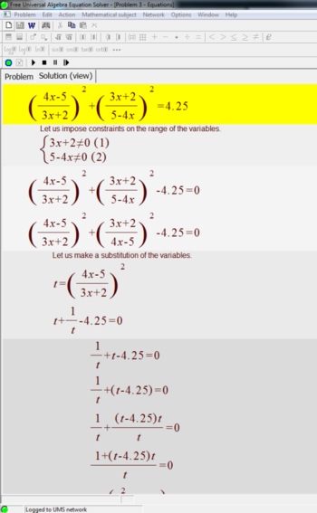 Free Universal Algebra Equation Solver screenshot 5