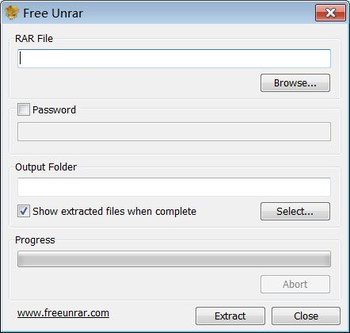 Free Unrar screenshot