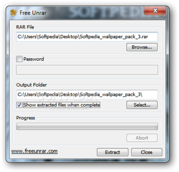 Free Unrar screenshot