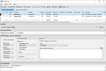 Free UPX screenshot