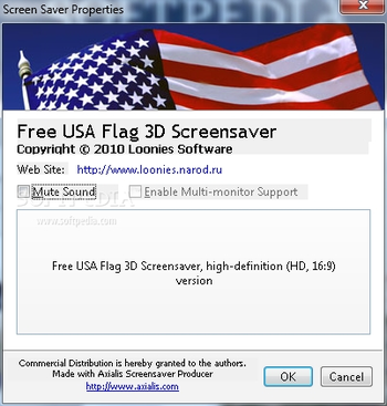Free USA Flag 3D Screensaver screenshot 2