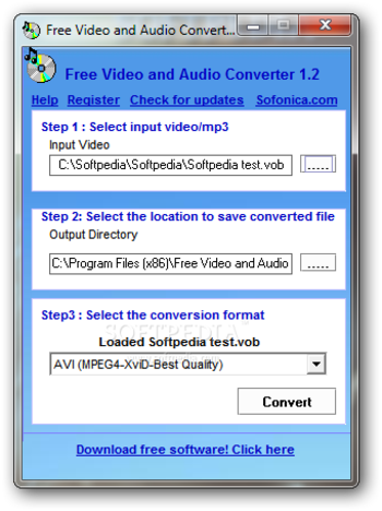 Free Video and Audio Converter screenshot