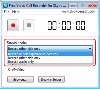 Free Video Call Recorder for Skype screenshot 2