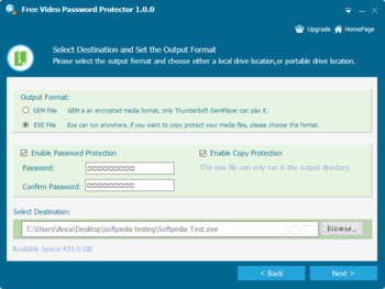 Free Video Password Protector screenshot 2