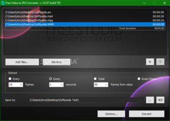 Free Video to JPG Converter screenshot