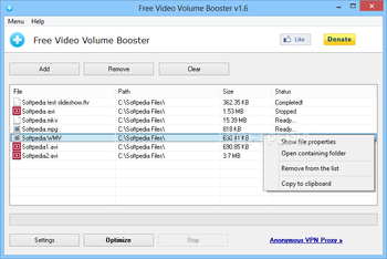 Free Video Volume Booster screenshot
