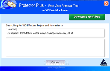 Free Virus Removal Tool for W32/AntiAv Trojan screenshot 2