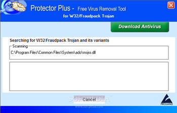 Free Virus Removal Tool for W32/Fraudpack Trojan screenshot 2
