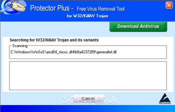 Free Virus Removal Tool for W32/KillAV Trojan screenshot 2