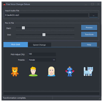 Free Voice Changer Deluxe screenshot
