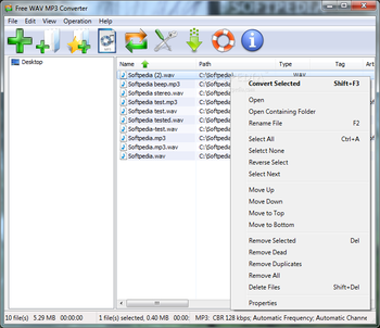 Free WAV MP3 Converter screenshot