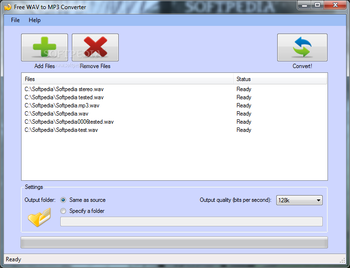 Free WAV to MP3 Converter screenshot