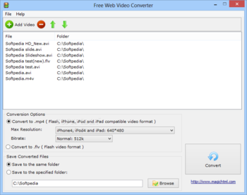 Free Web Video Converter screenshot