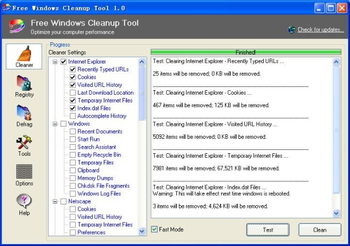 Free Windows Cleanup Tool screenshot