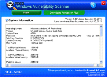 Free Windows Vulnerability Scanner screenshot