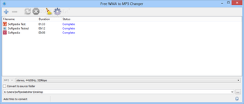 Free WMA to MP3 Changer screenshot