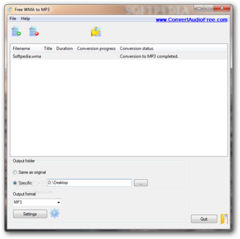 Free WMA to MP3 screenshot