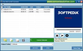 Free WMV to MOV Converter screenshot