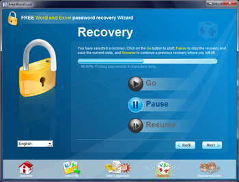 FREE Word Excel password recovery Wizard screenshot 5