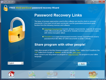 FREE Word Excel password recovery Wizard screenshot 6