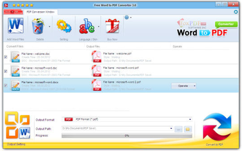 Free Word to PDF Converter screenshot