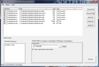 Free Word/Doc Excel/Xls to Htm Html Converter screenshot