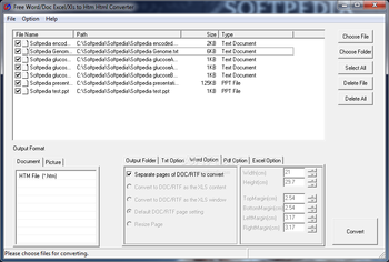 Free Word/Doc Excel/Xls to Htm Html Converter screenshot 2