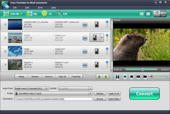 Free YouTube to iPod Converter screenshot