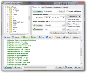 FreeBee Find And Replace screenshot
