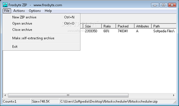 Freebyte Zip screenshot 4