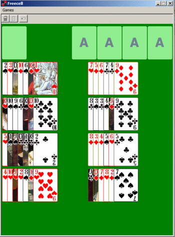 Freecell screenshot