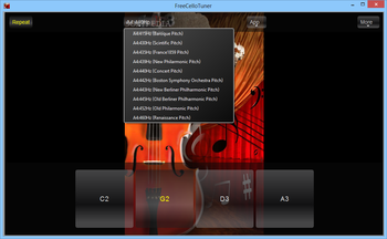 FreeCelloTuner screenshot 2