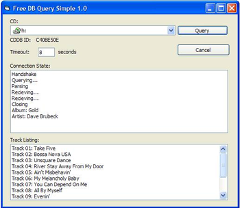 FreeDB OCX screenshot