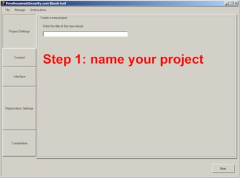 FreeDocumentSecurity Ebook Tool screenshot 2