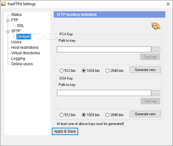 freeFTPd screenshot 4