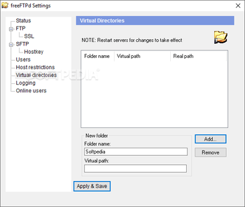 freeFTPd screenshot 7
