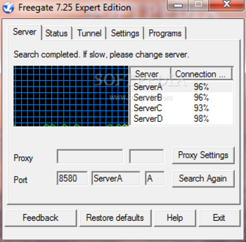 Freegate Expert Edition screenshot 2