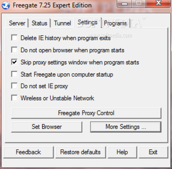 Freegate Expert Edition screenshot 4