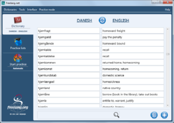 Freelang Dictionary screenshot