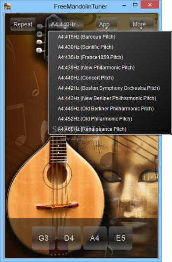 FreeMandolinTuner screenshot 2