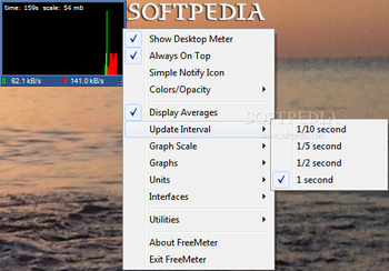 FreeMeter Bandwidth Monitor screenshot