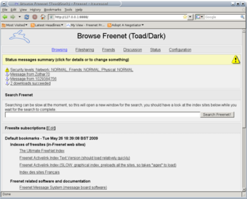 Freenet screenshot