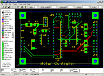 FreePCB screenshot